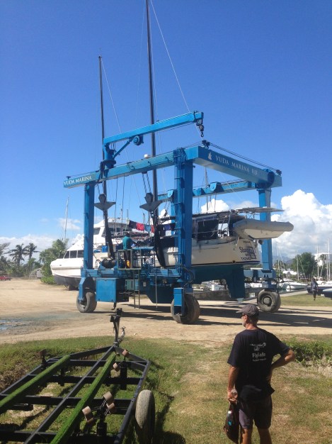 Stars End 2 up on the hoist