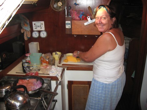 Cooking up more meals for next leg to Austrlia