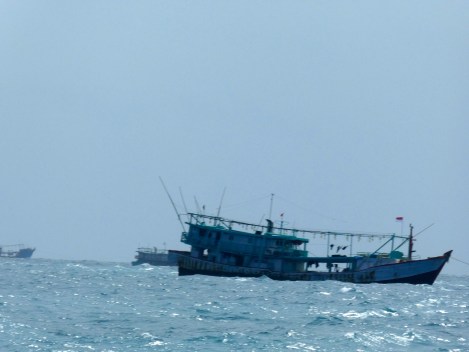 Day 4 fleets of fishing boats pass