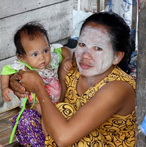 young mother with her sunscreen on!