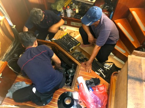 boys preparing removal