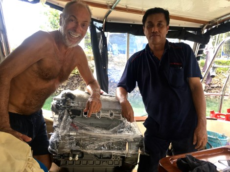 step 1- engine on boat