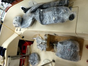 the heat exchanger, alternator and starter motor all off the new engine